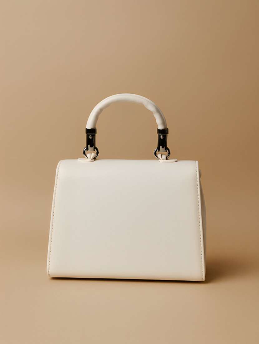 white structured classic handbag with strap - 22225213 -  Standard Image - 3