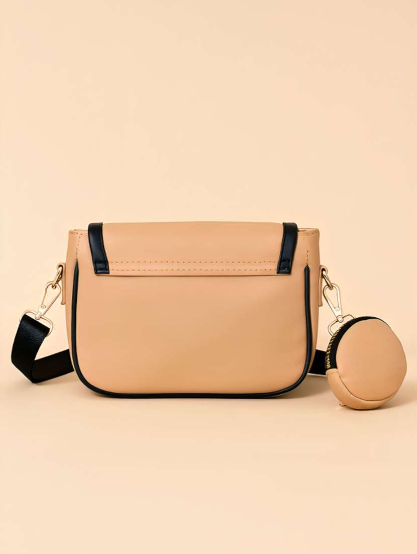 contrast sling bag with detachable mini pouch - 22225214 -  Standard Image - 3