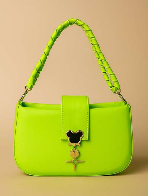 women neon green pu sling bag - 22225228 -  Standard Image - 0