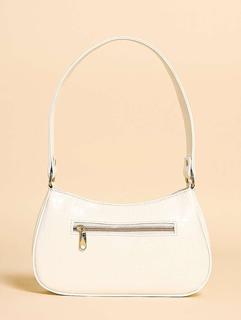 white sling bag with chain detail - 22225229 -  Standard Image - 3