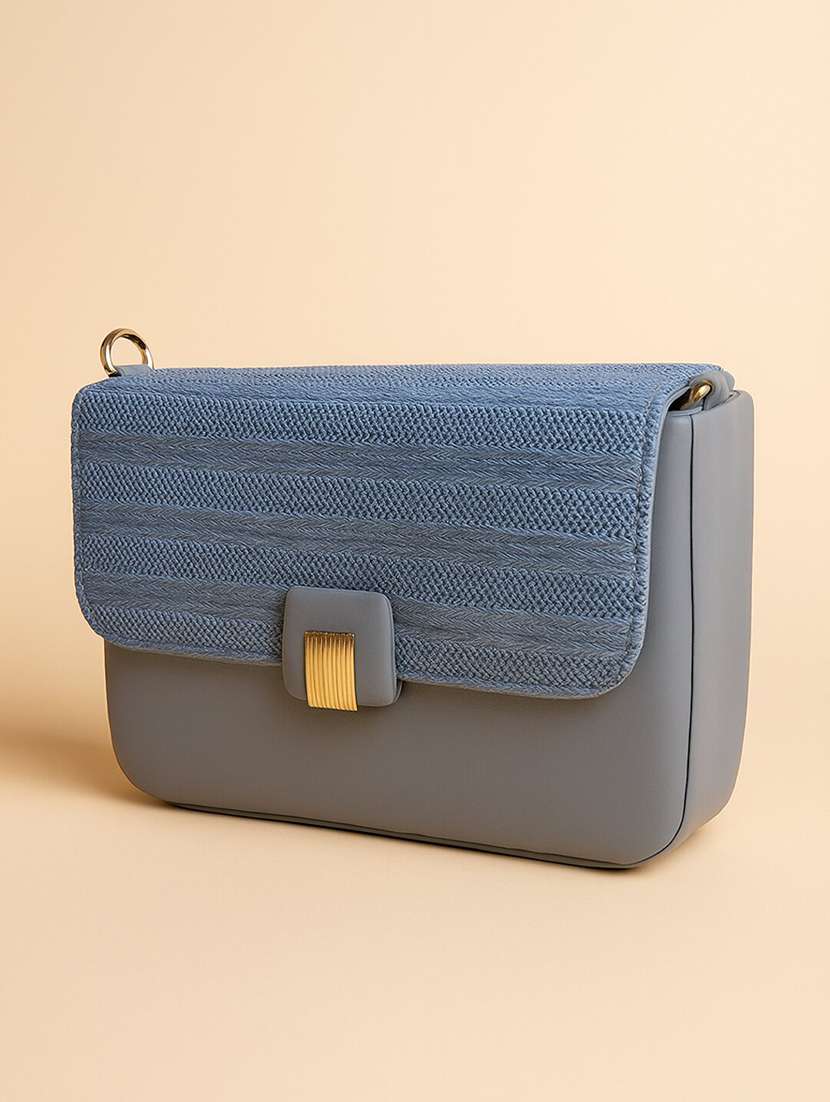 women blue pu sling bag - 22225239 -  Standard Image - 3