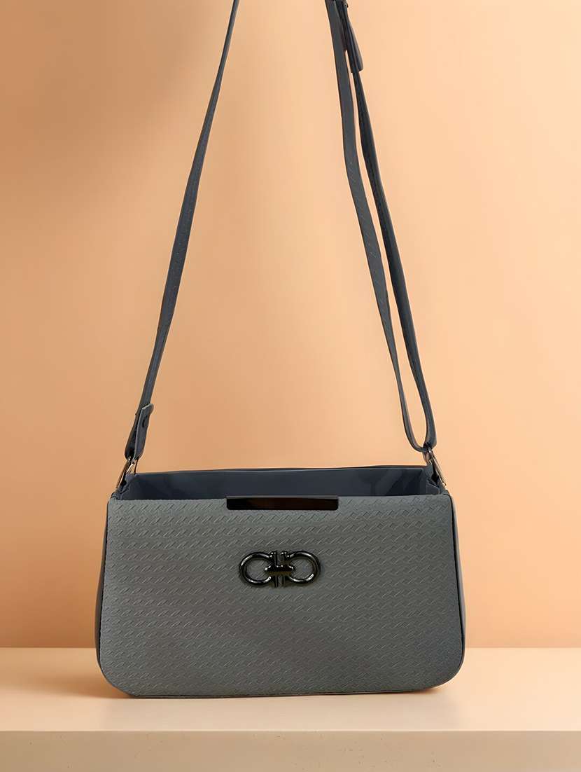 women solid pu sling bag - 22225249 -  Standard Image - 3