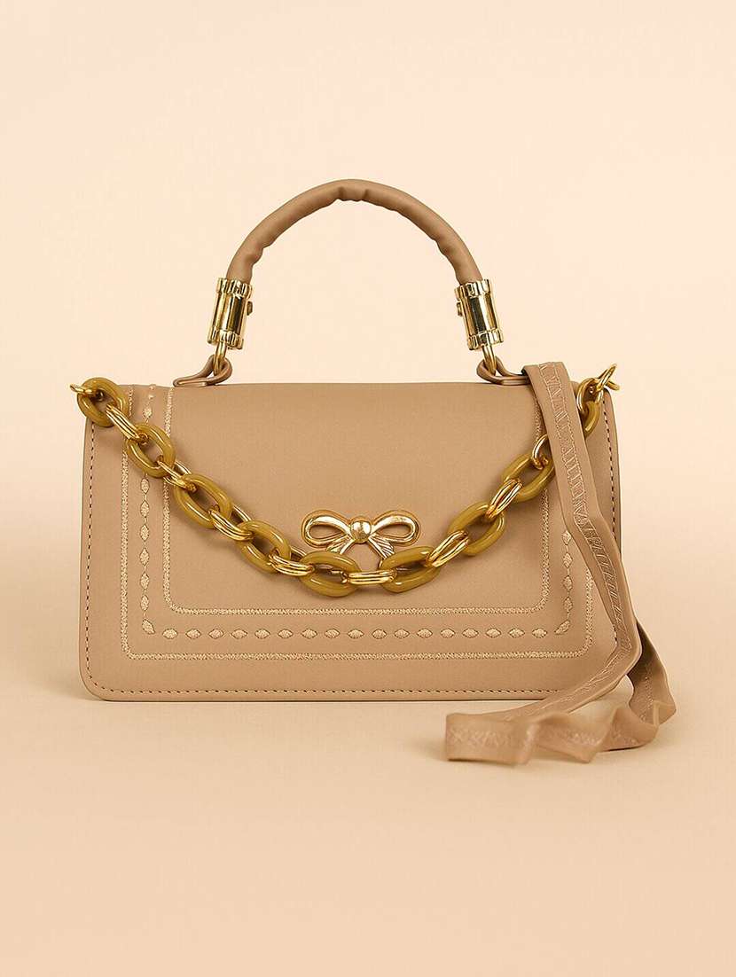 women solid structure handbag - 22225260 -  Standard Image - 3