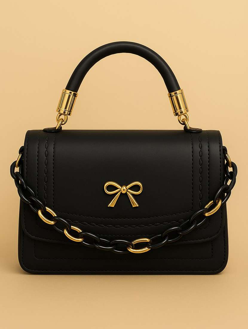 women solid structured pu sling bag - 22225261 -  Standard Image - 3