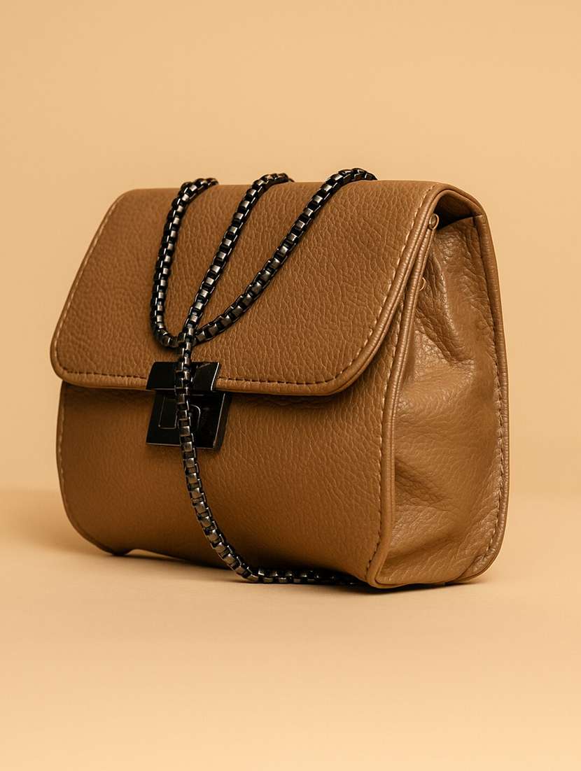 women solid pu sling bag - 22225263 -  Standard Image - 3