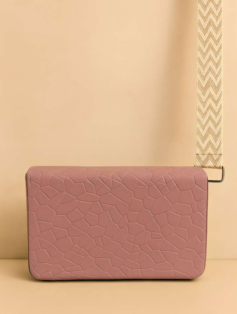 women textured structured pu sling bag - 22225280 -  Standard Image - 3