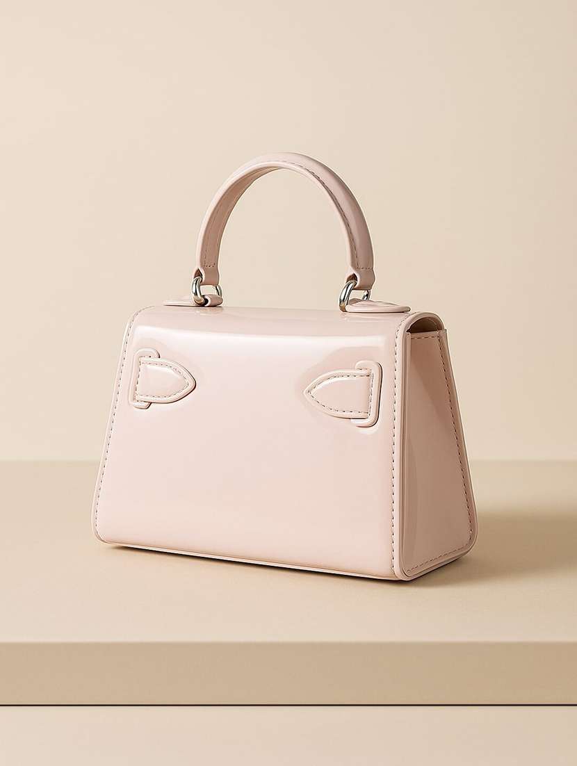 women solid structured pu sling bag - 22225291 -  Standard Image - 3