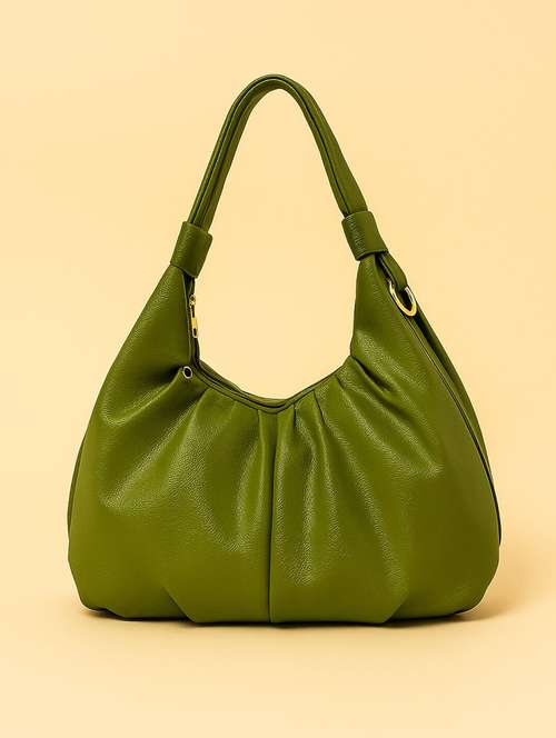 women solid pu structured shoulder bag - 22225315 -  Standard Image - 0