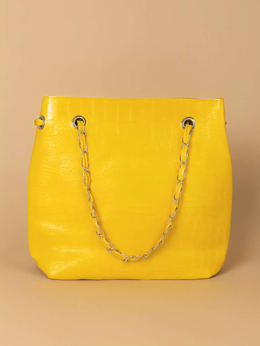 women textured pu tote bag 