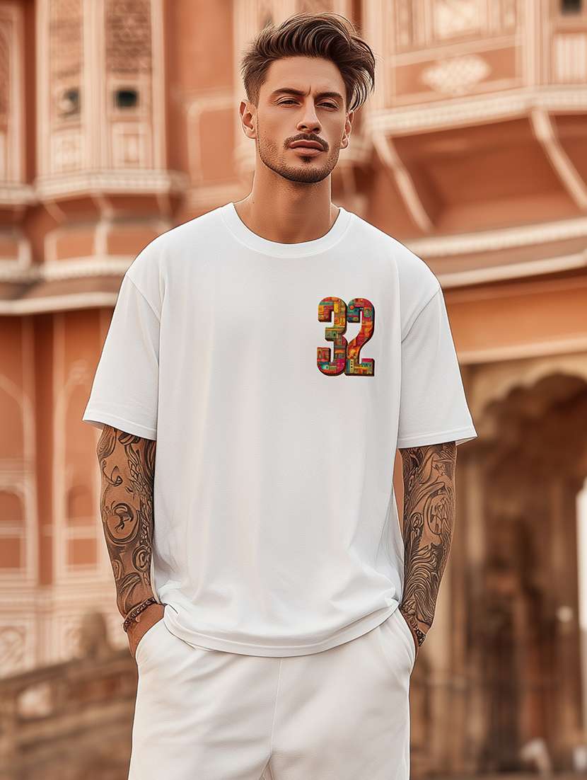 men printed short sleeve oversized t-shirt