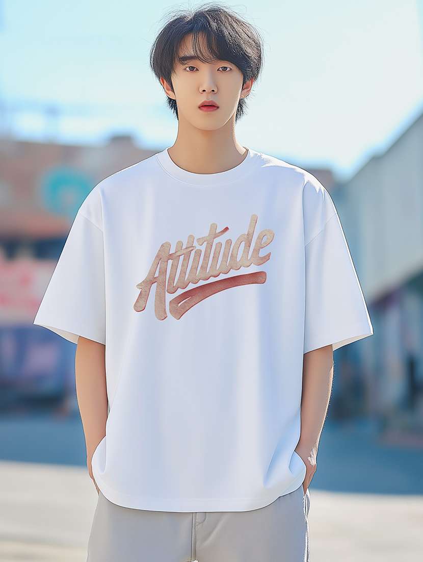 men printed short sleeve oversized t-shirt