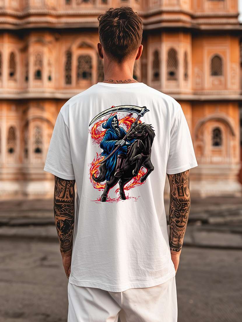 men printed short sleeve oversized t-shirt