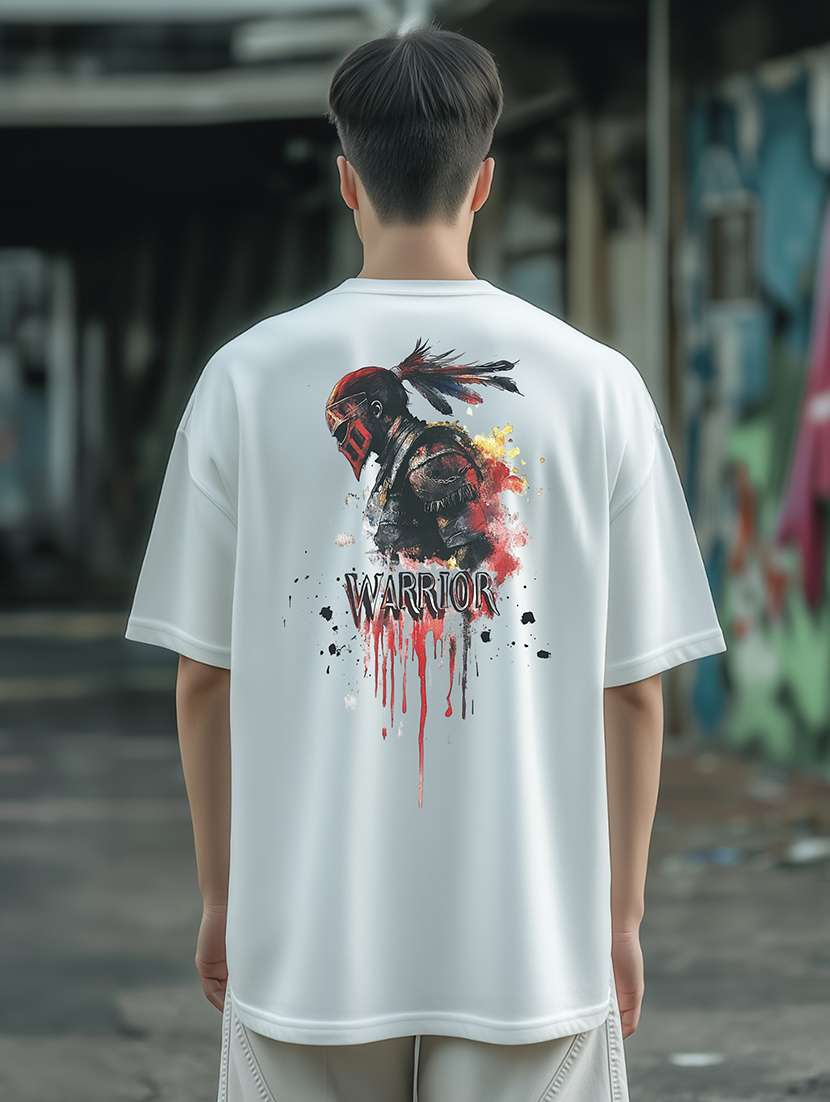 men printed short sleeve oversized t-shirt
