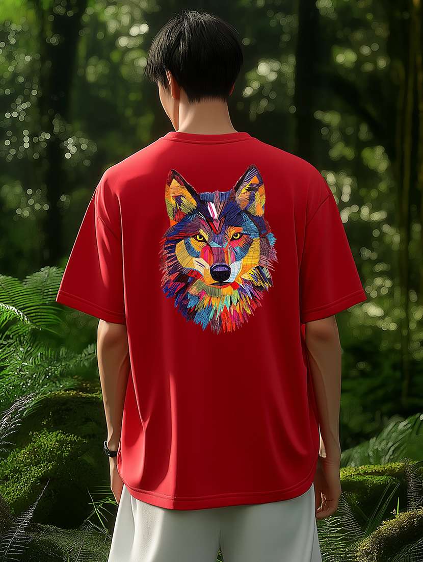 men printed short sleeve oversized t-shirt