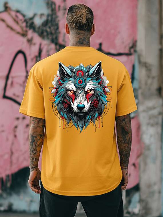 men printed short sleeve oversized t-shirt