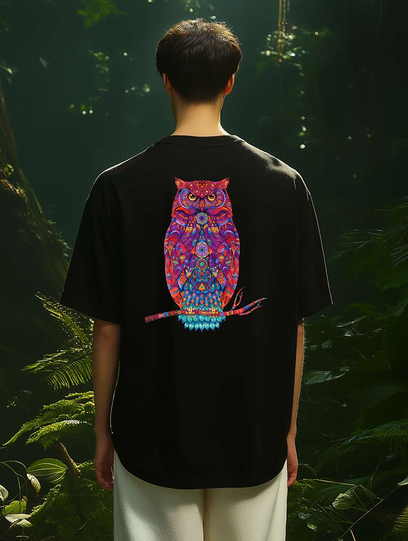 men printed short sleeve oversized t-shirt