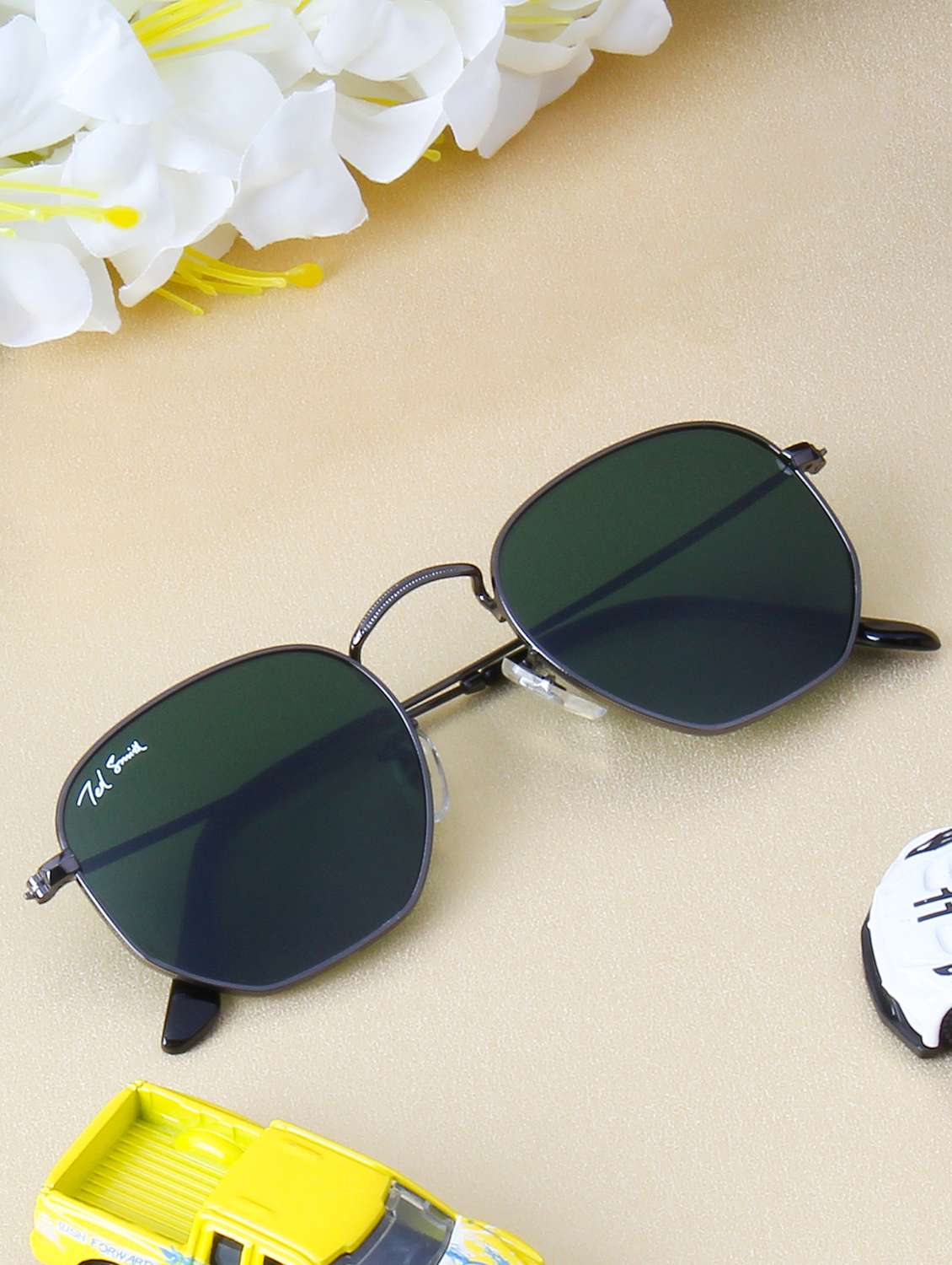 ted smith unisex hexagonal sunglasses