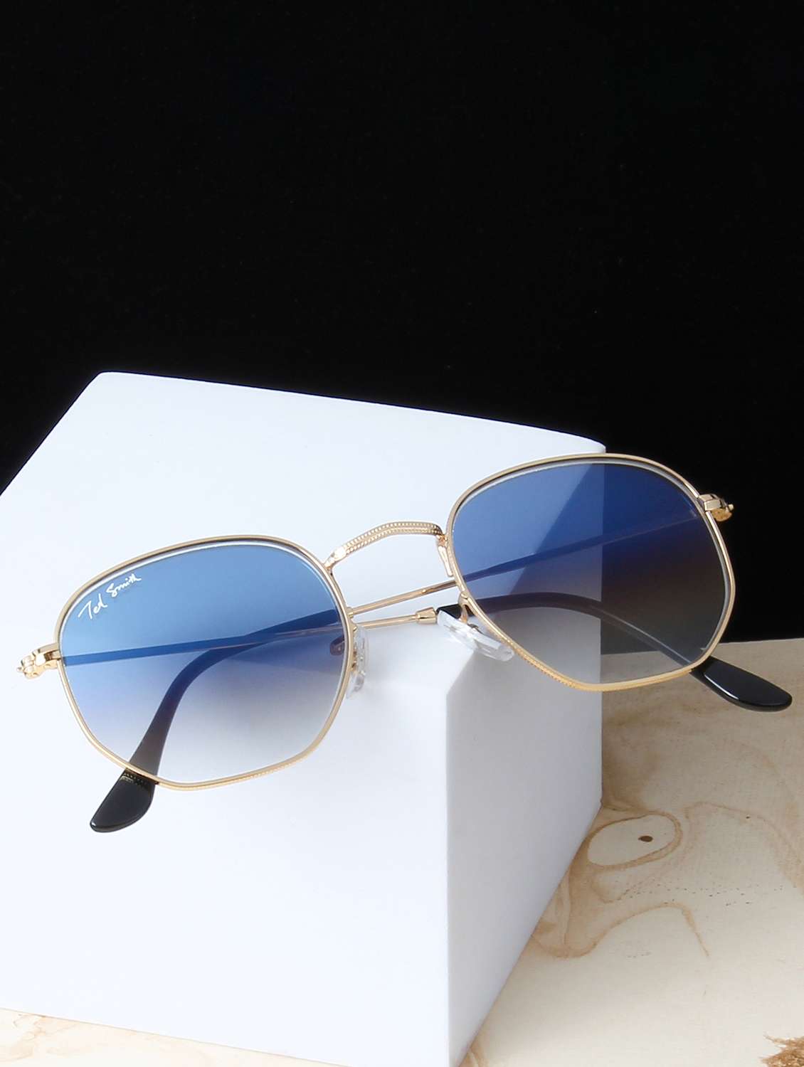 ted smith unisex hexagonal sunglasses