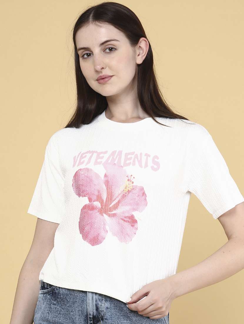 women white cotton boxy t-shirt