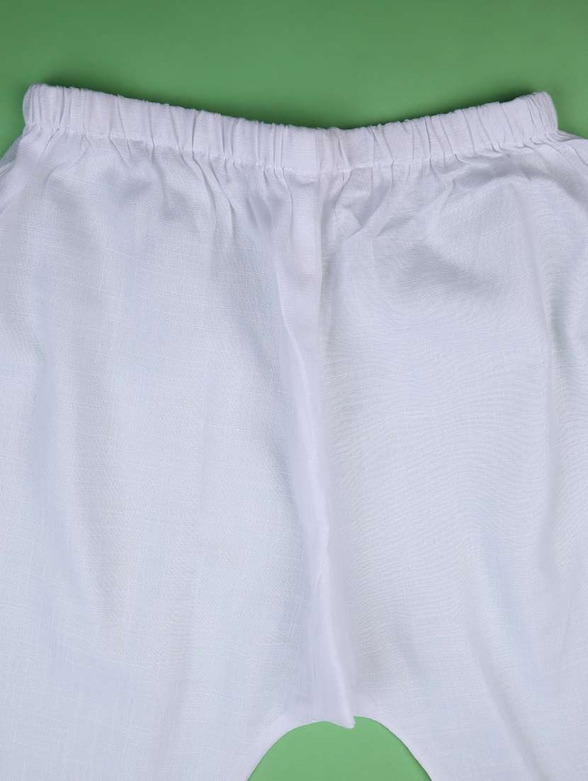 boys solid kurta and pyjama set - 22226088 -  Standard Image - 3