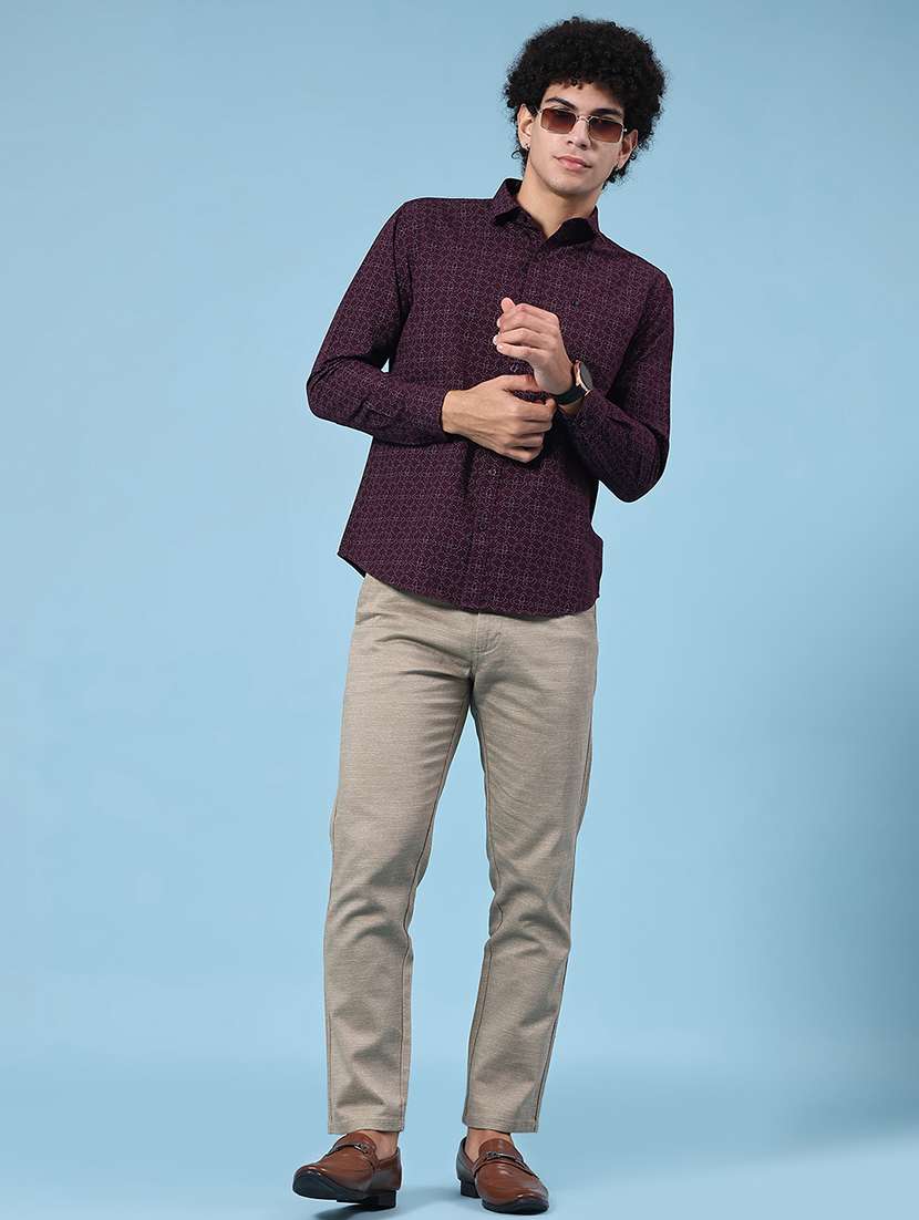 men self design mid rise chinos casual trouser - 22226180 -  Standard Image - 5