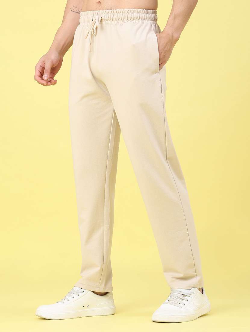 men solid mid rise full length track pant - 22226330 -  Standard Image - 3