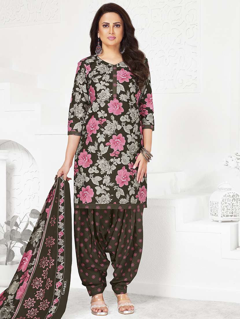 women floral unstitched salwar suit set