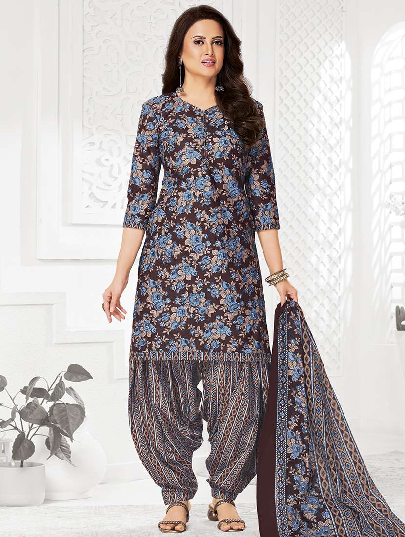 women floral unstitched salwar suit set