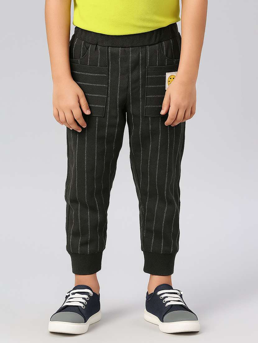 boys striped mid rise jogger