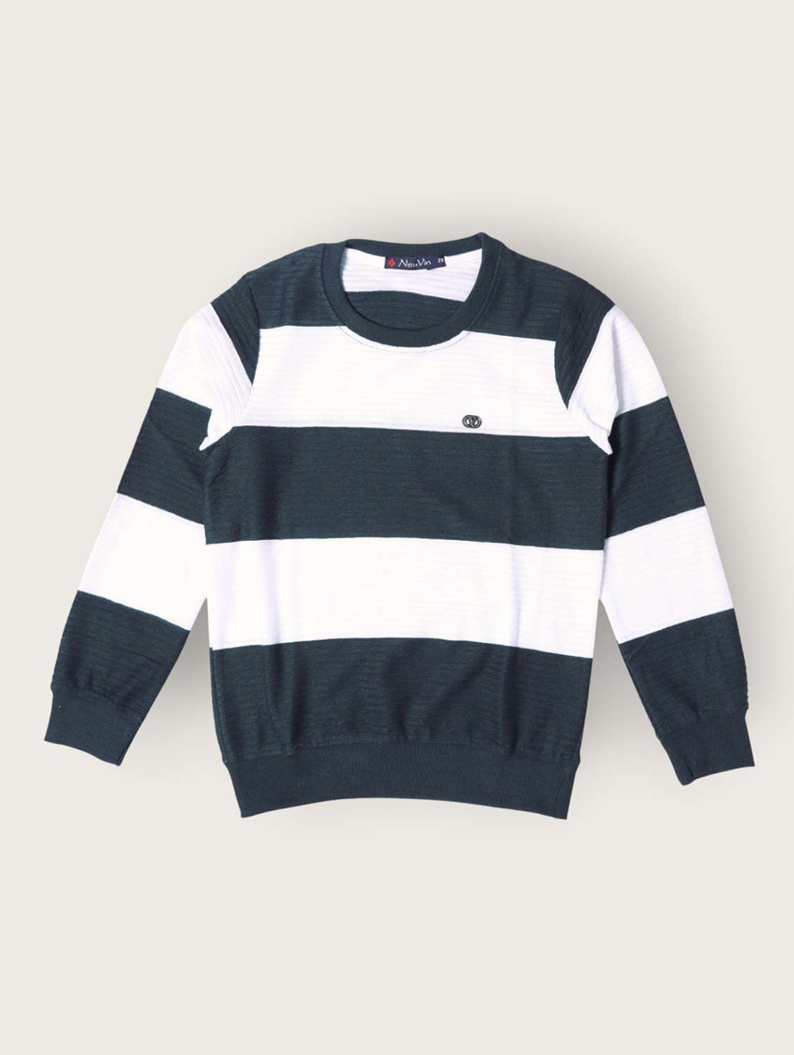 boys color block long sleeve sweater