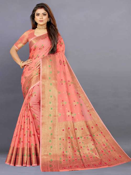 women self design banarasi saree with blouse - 22226480 -  Standard Image - 0