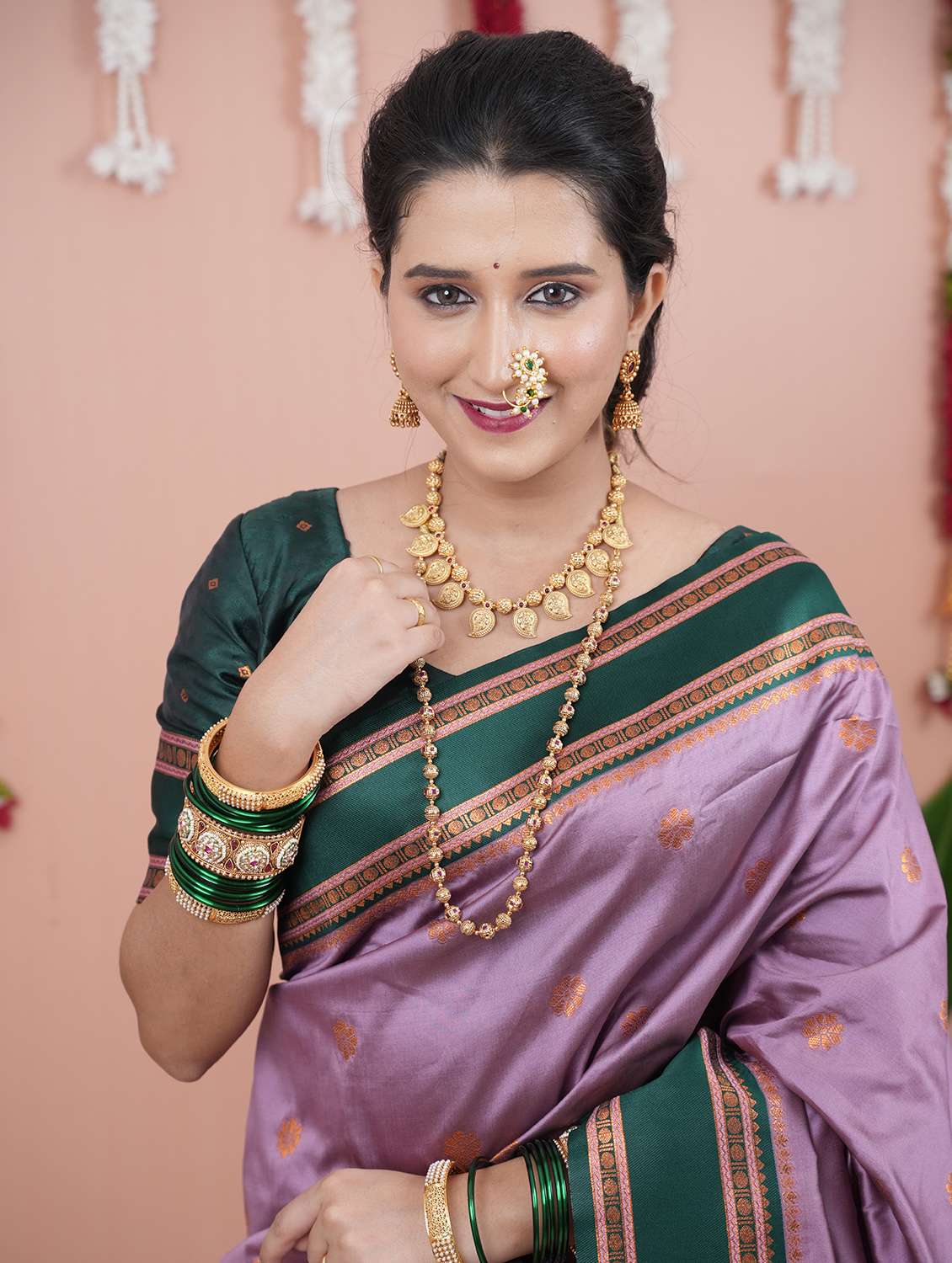 women self design nauvari saree with blouse - 22226493 -  Standard Image - 3