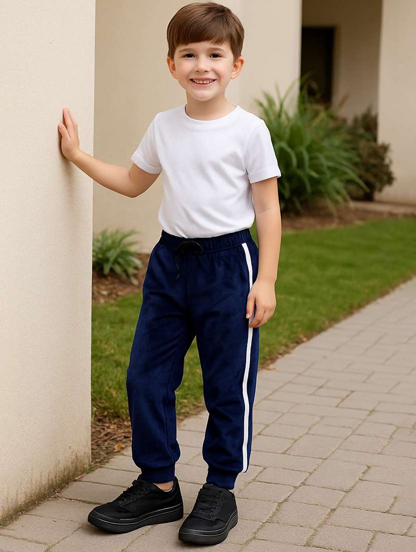 boys solid mid rise jogger - 22226506 -  Standard Image - 3