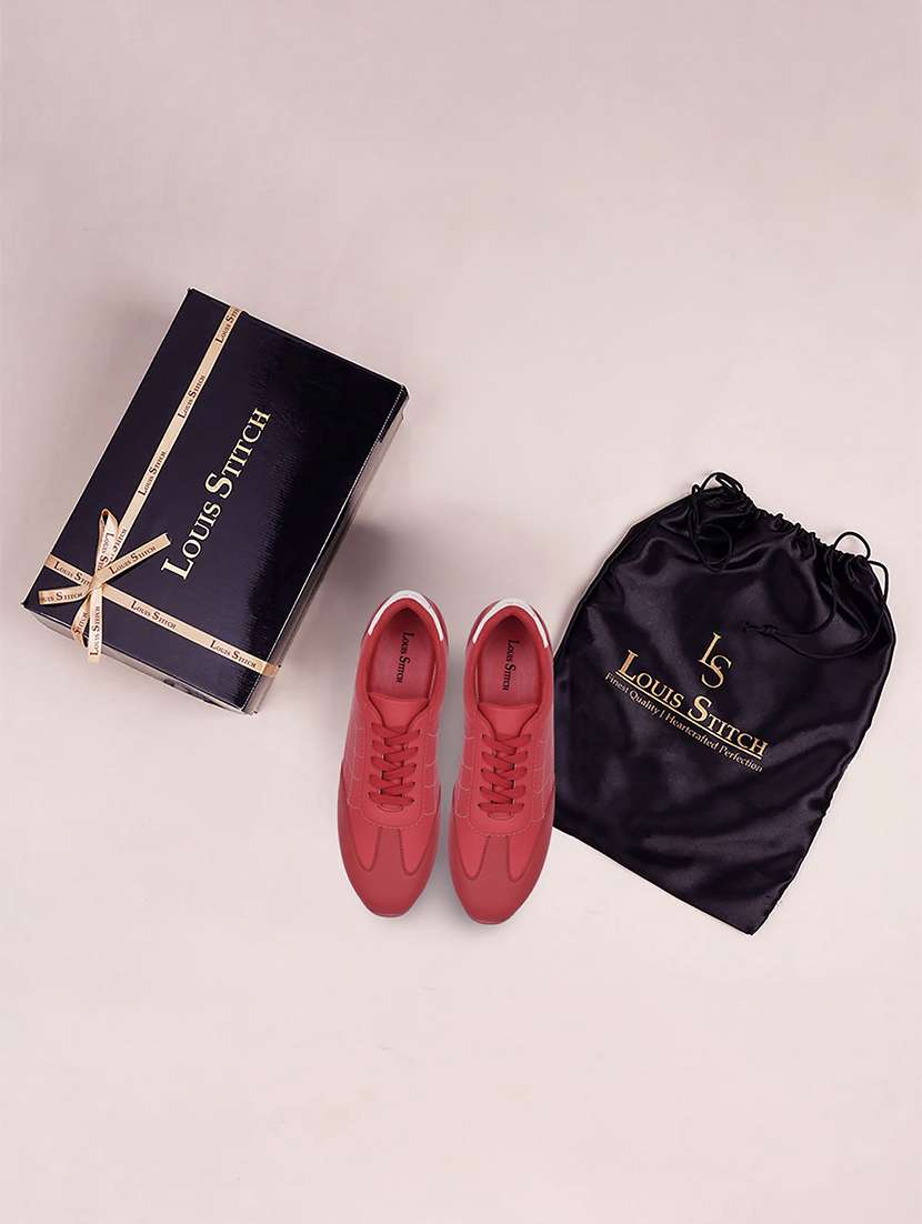 rmen red lace up sneaker - 22226511 -  Standard Image - 5