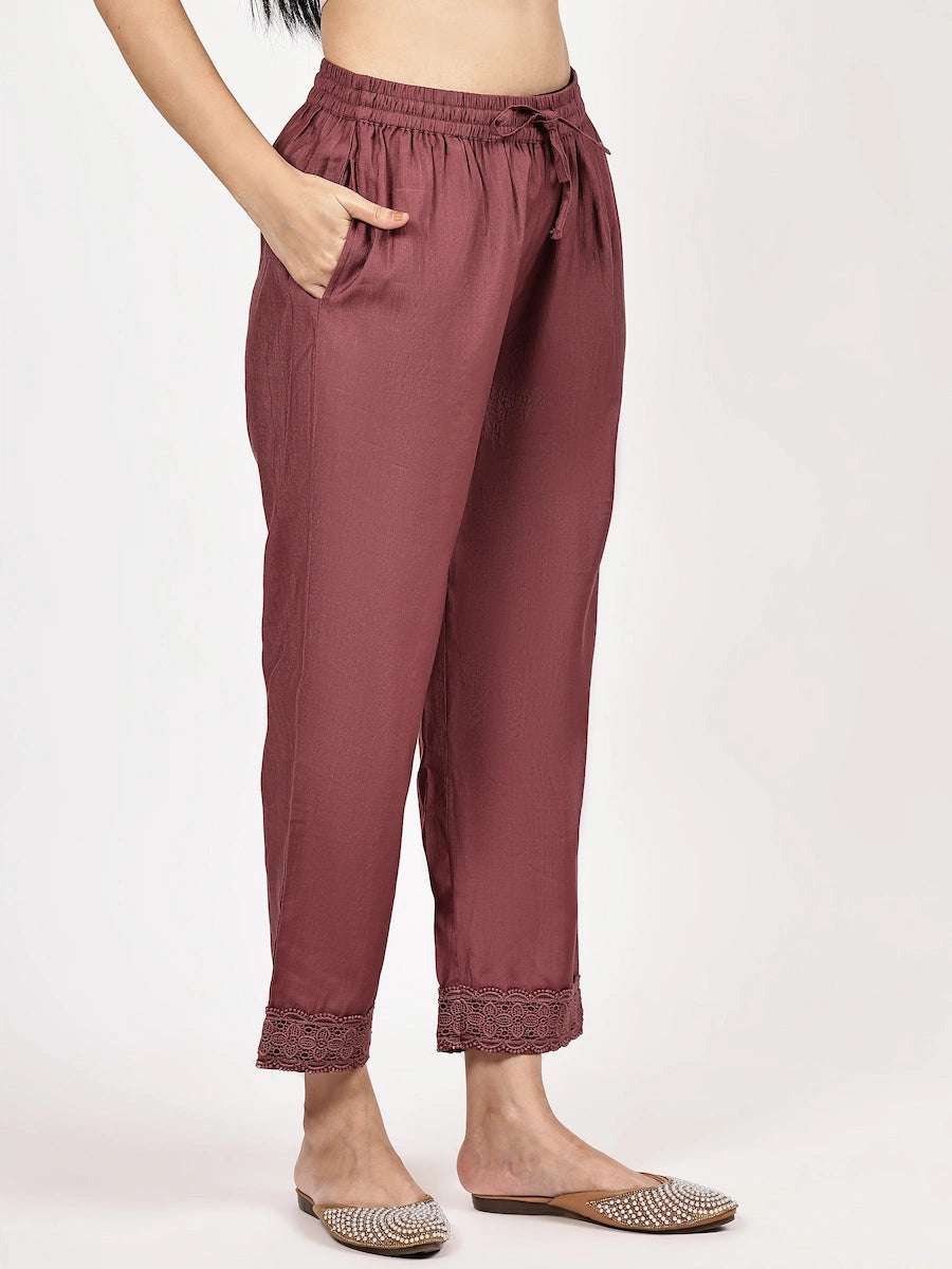 women solid with work sleeveless kurta pant with dupatta set - 22226583 -  Standard Image - 3