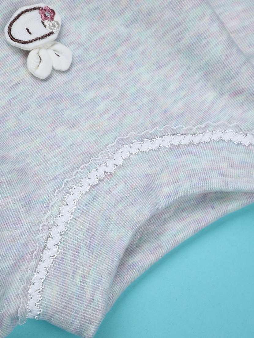 Girls Self Design Mock Neck Sweater - 22226604 -  Standard Image - 3
