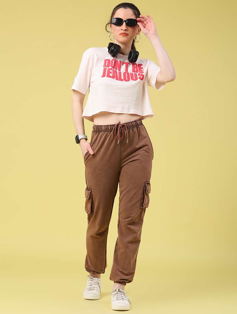 women printed short sleeve crop t-shirt - 22226613 -  Standard Image - 5