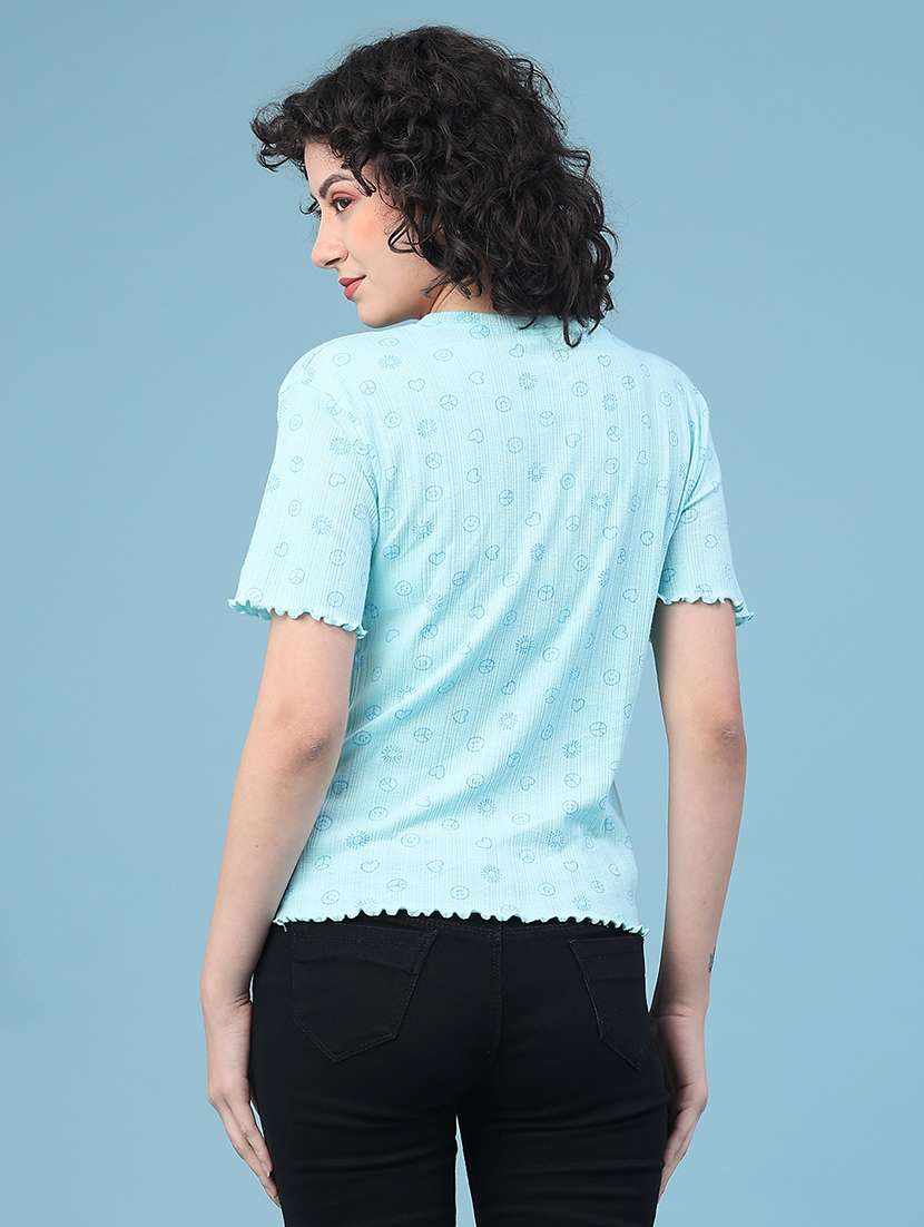 Women Printed Short Slevee T-shirt - 22226614 -  Standard Image - 3