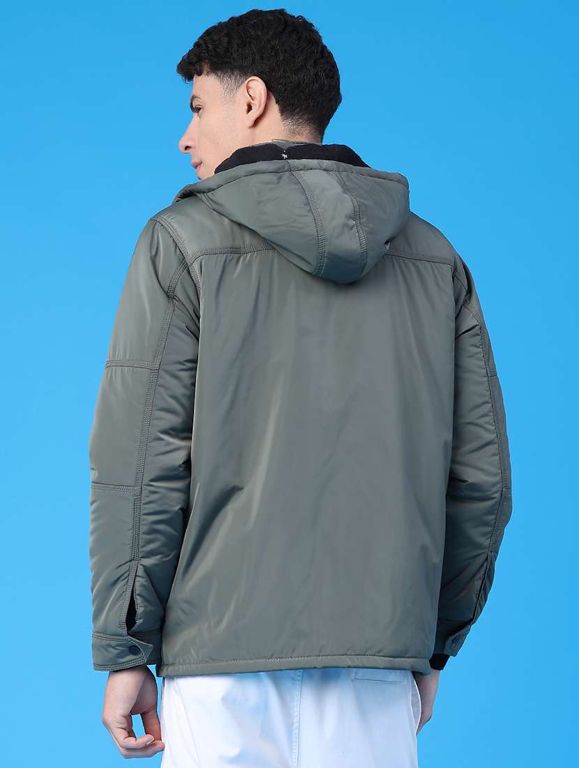 men solid long sleeve bomber jacket - 22226638 -  Standard Image - 3