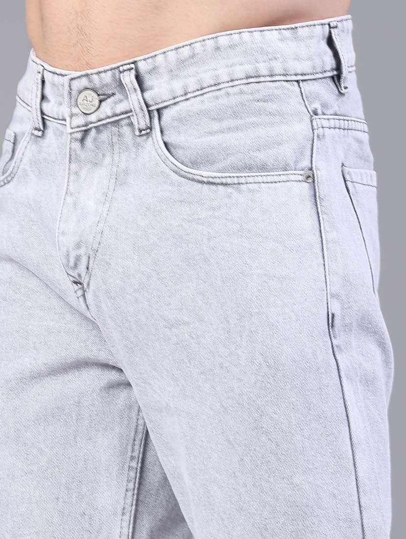 men plain mid rise full length jeans - 22226643 -  Standard Image - 5