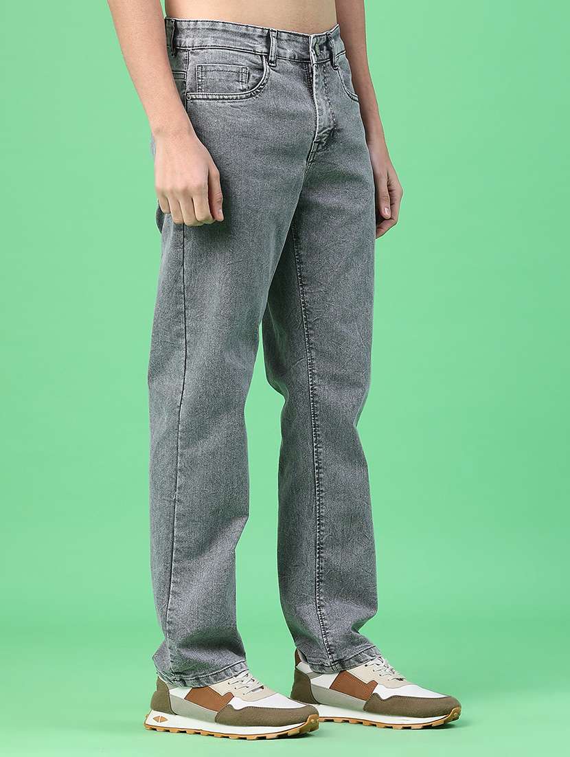 men plain mid rise relaxed fit jeans - 22226649 -  Standard Image - 3