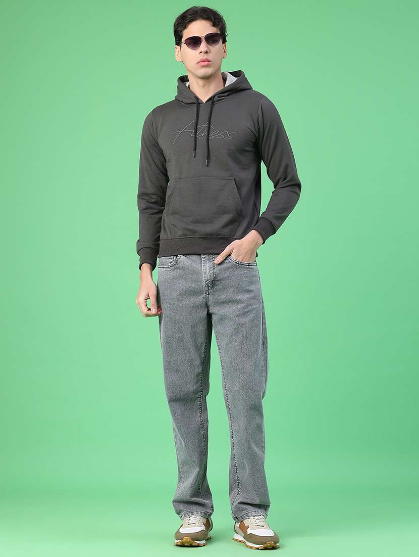 men plain mid rise relaxed fit jeans - 22226649 -  Standard Image - 5