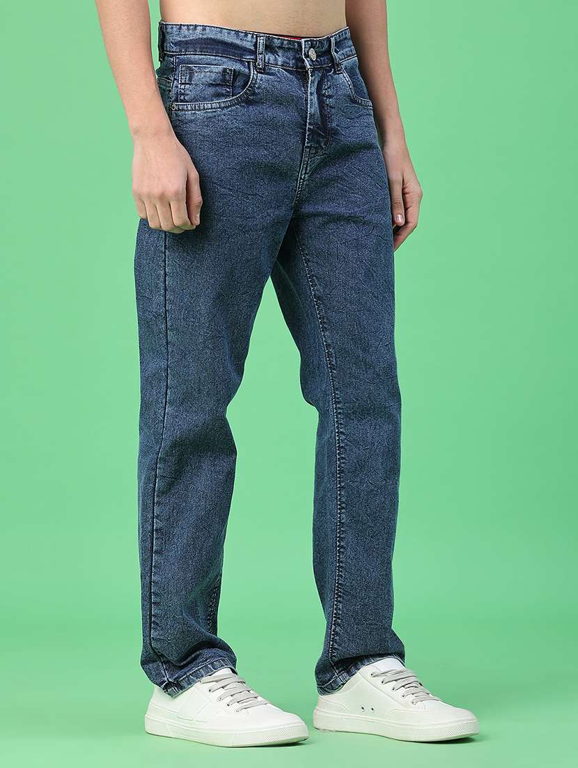 men solid mid rise tapered fit jeans - 22226650 -  Standard Image - 3