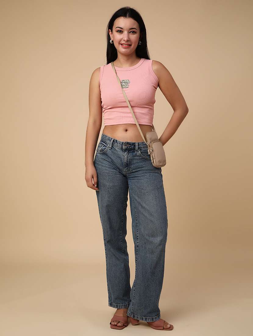 peach cotton crop top - 22226657 -  Standard Image - 5
