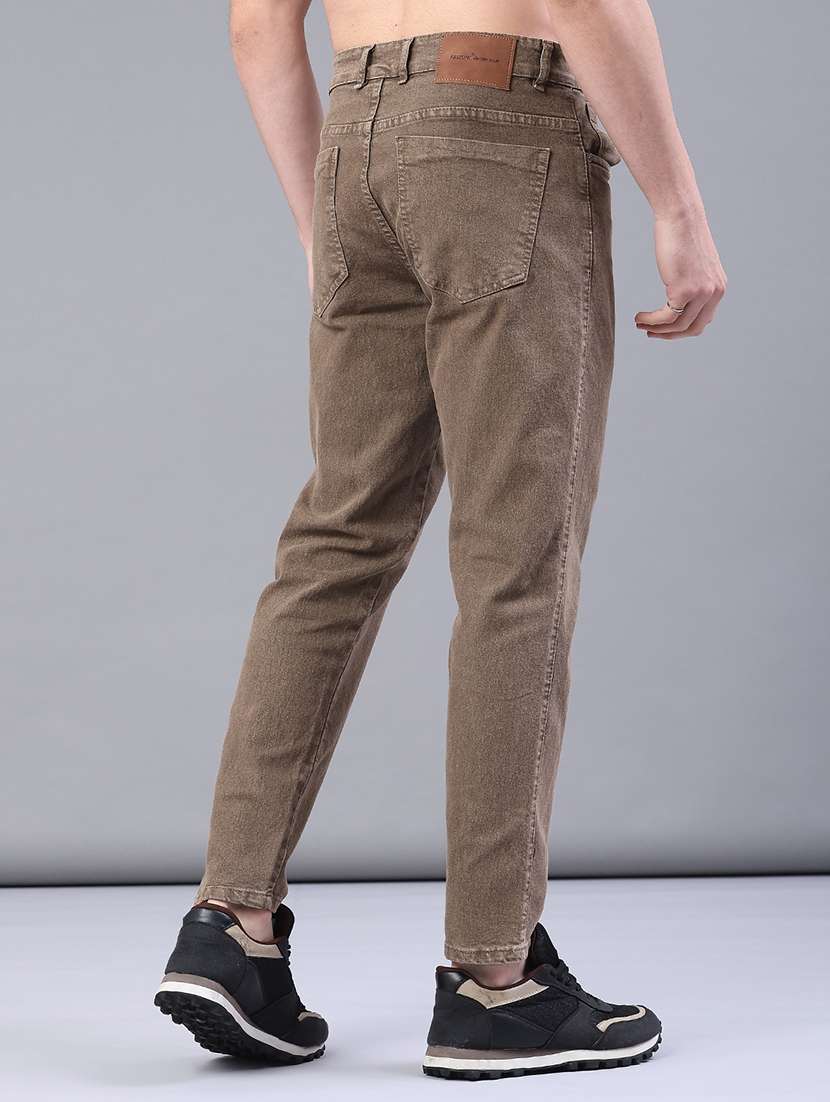 men plain mid rise full length jeans - 22226676 -  Standard Image - 3