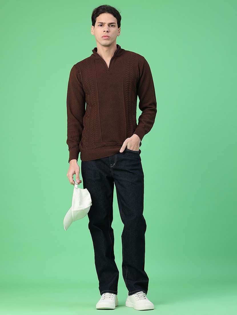 Men Plain Mid Rise Relaxed Fit Jeans - 22226678 -  Standard Image - 5