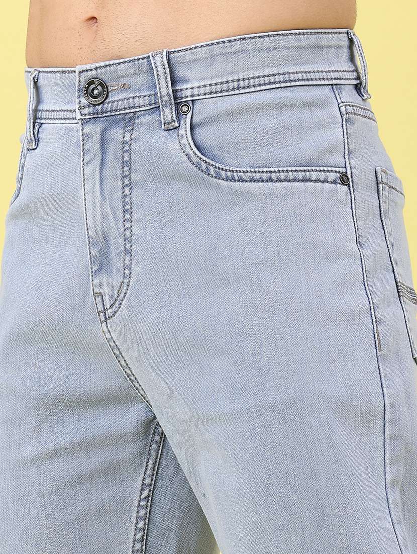 men plain mid rise full length jeans - 22226717 -  Standard Image - 5