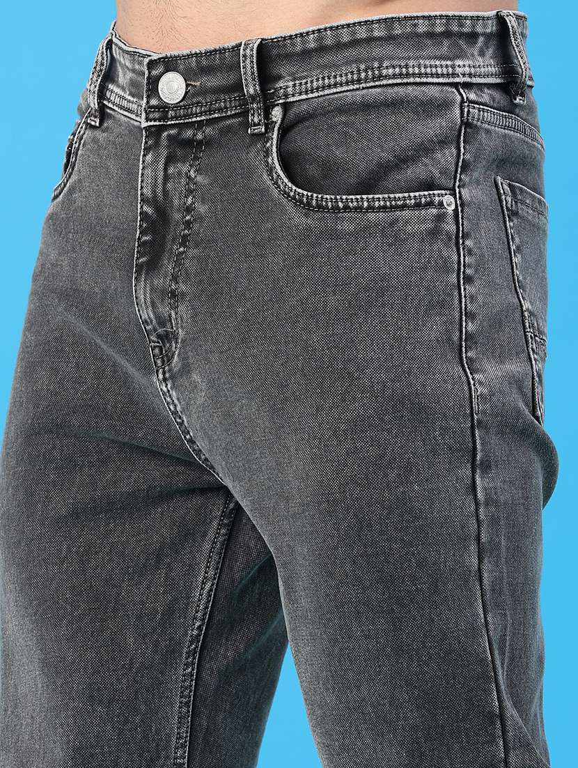 men plain mid rise full length straight fit jeans - 22226721 -  Standard Image - 5