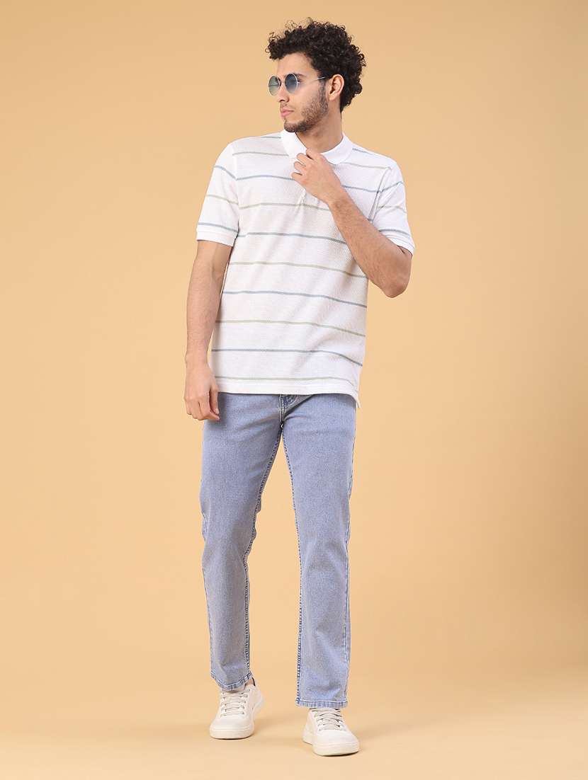 men plain mid rise full length slim fit jeans - 22226726 -  Standard Image - 5
