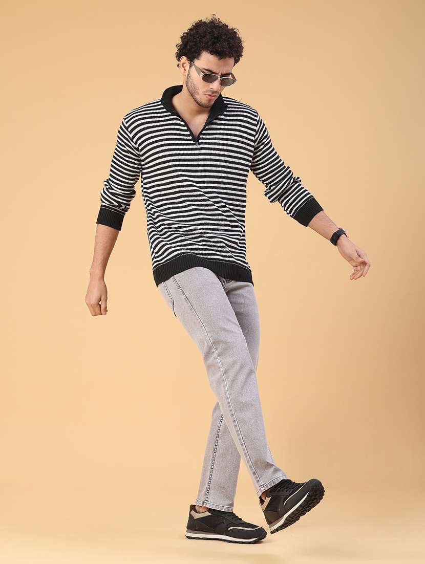 men plain mid rise full length slim fit jeans - 22226728 -  Standard Image - 5